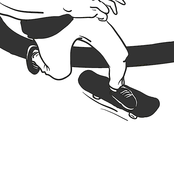 Zwart En Wit Skateboard Animatie GIF GIFs.nl